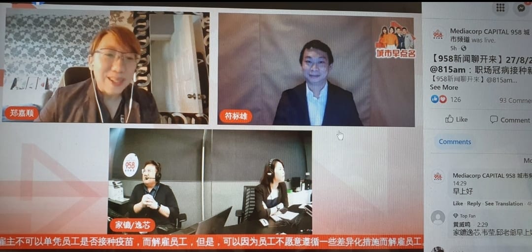 Radio Interview with 958FM on Covid Vaccination and Employment